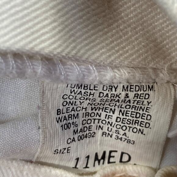 Vintage Lee Women's Tapered Jeans Size 11 White - Picture 4 of 9